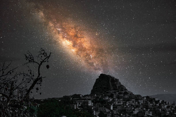 istock night view in cappadocia, jagged rocks and milky way 1428815389
