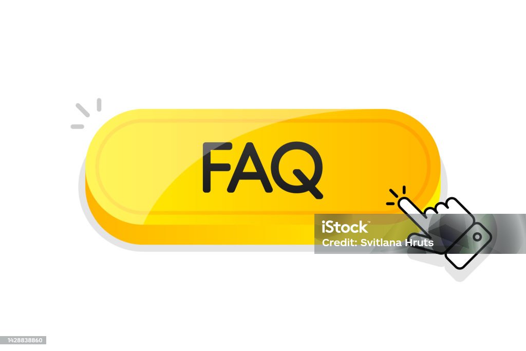 Faq Search Button Faq 3d Button Mouse Touched Button Vector Illustration Stock ...