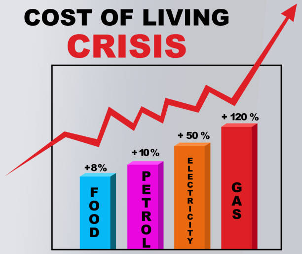 Cost of living crisis stock photo