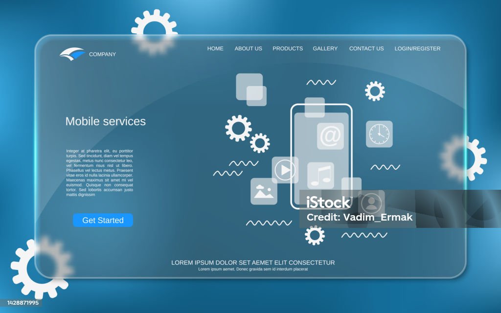 Mobile Service Backround Mobile Phone Services Vector Concept Stock Illustration - Download ...