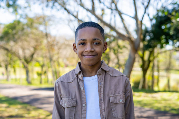 istock Portrait of a smiling black boy 1428883478
