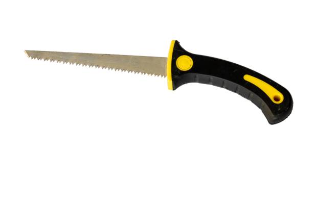 istock Small hand saw on isolated white background 1428900375