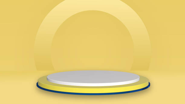 istock Abstract 3d podium products stand products display background. Minimal Style. 1428907225
