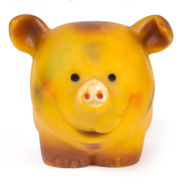 istock The face of a toy pig on a white background. 1428916607