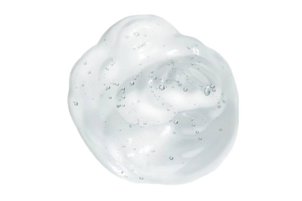 istock Transparent gel with bubbles isolated on white background. 1428917987