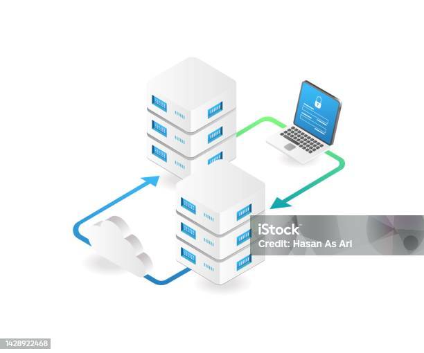 Secret Computer Cloud Secret Cloud Server Account Stock Illustration - Download Image Now ...