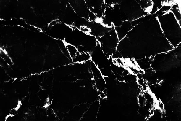 istock Marble texture with abstract vein patterns on black and white old background 1428924096