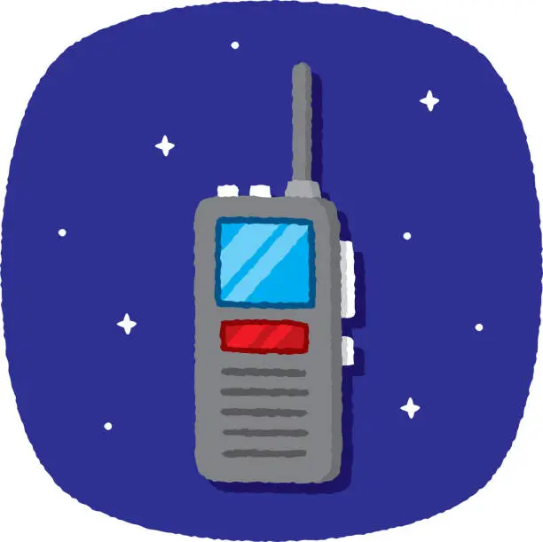 Vector illustration of Walkie Talkie Doodle 4