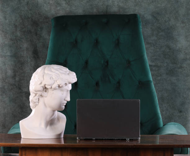 istock laptop on the table in office at night 1428924218