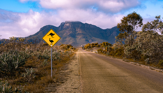 Entrance to Bluff Knoll road  of the Stirling Range National Park Western Australia