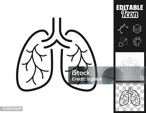 istock Lungs. Icon for design. Easily editable 1428935609
