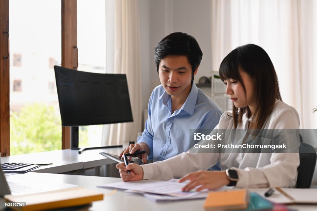Person Using Application Software Young Creative People Collaborating On Mobile Application Software ...