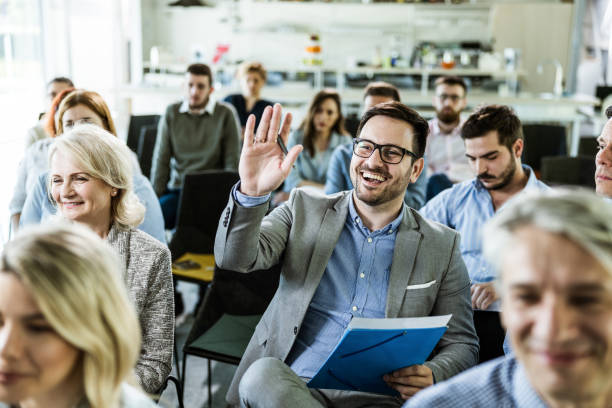 istock Engaging business seminar in a board room! 1428941435