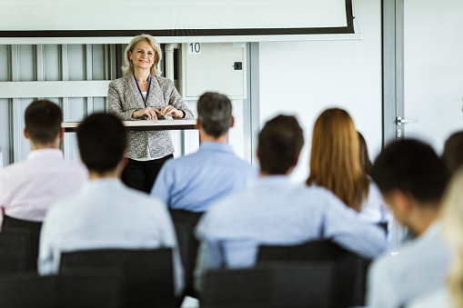 Business people at a conference event