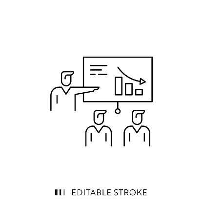 istock Presentation Line Icon Design with Editable Stroke 1428944805