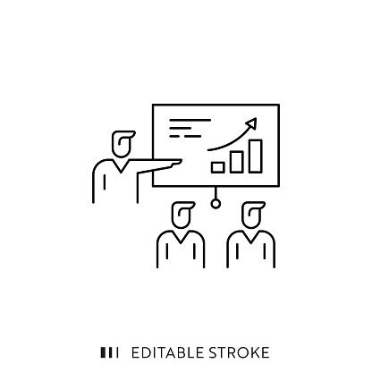 istock Presentation Line Icon Design with Editable Stroke 1428944828