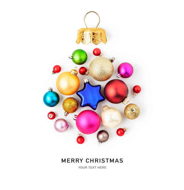 Christmas ball on white background