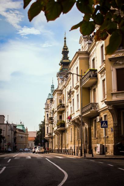 Beautifull weather and architecture in Belgrade. Capital city of Serbia