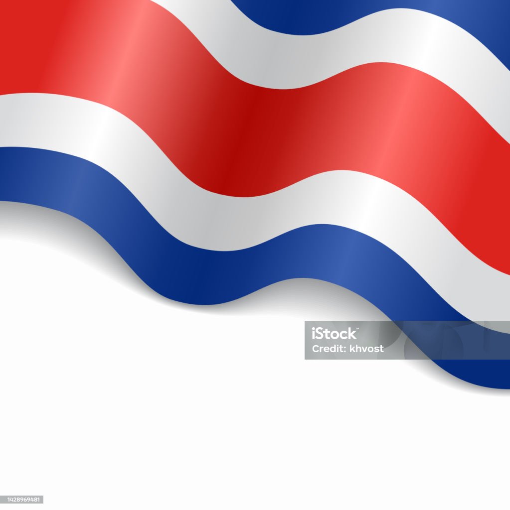 Costa Rican Flag String Costa Rican Flag Wavy Abstract Background Vector Illustration Stock ...