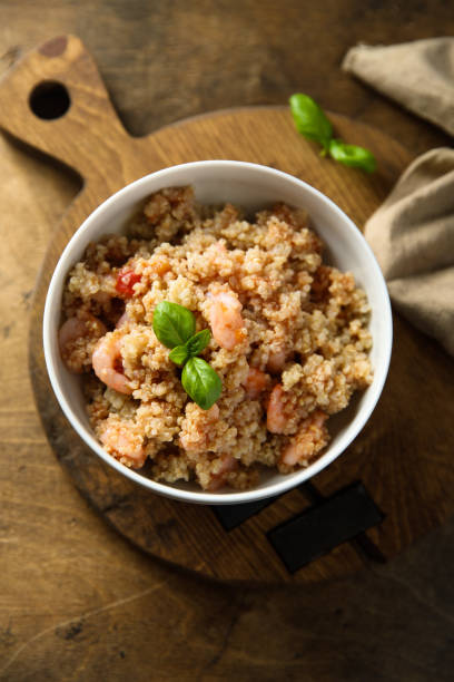 istock Quinoa with shrimps 1428972207