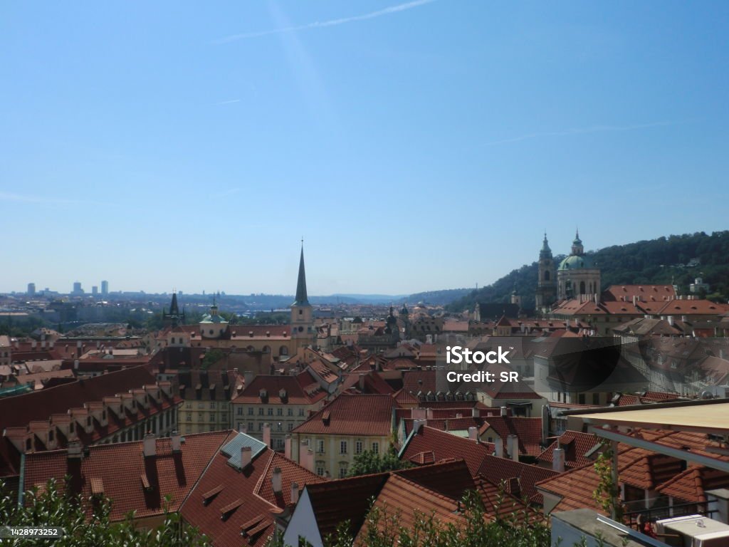 Above the roofs of prague, czech republic Architecture Stock Photo