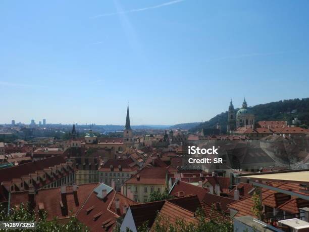 Above The Roofs Of Prague Czech Republic Stock Photo - Download Image Now - Architecture, Building Exterior, Capital Cities