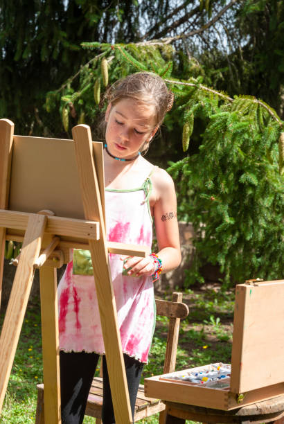 istock Young artist learning to paint 1428977696