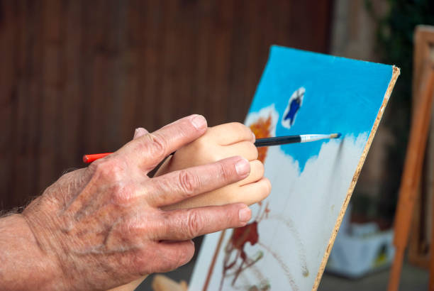 istock Young artist learning to paint 1428978161