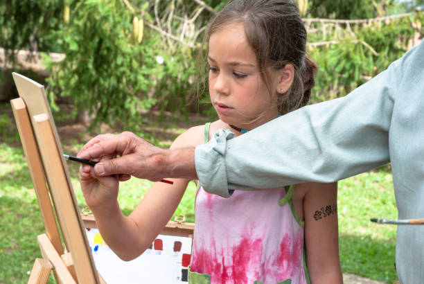 istock Young artist learning to paint 1428978204