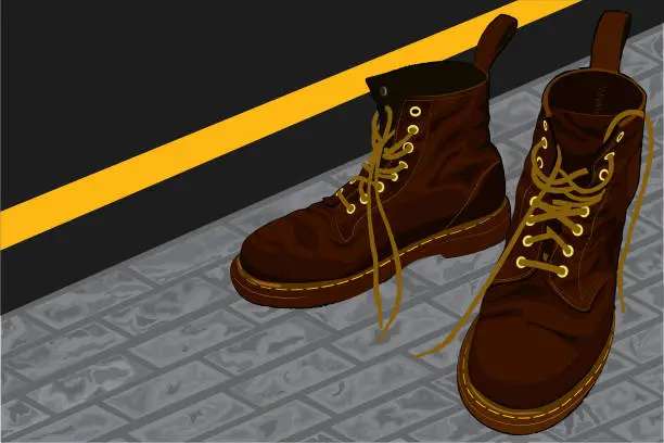 Vector illustration of Shoes Boots