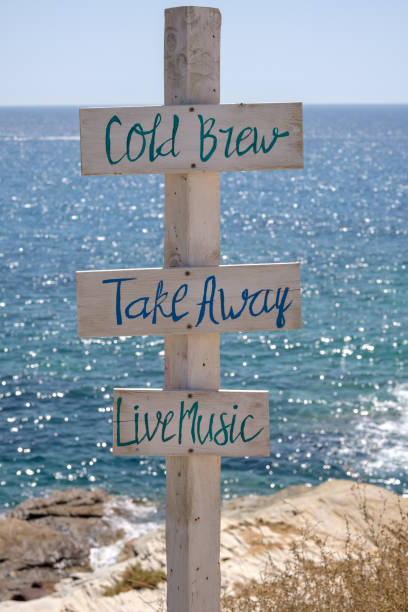 istock Wooden advertising signs 1428987791