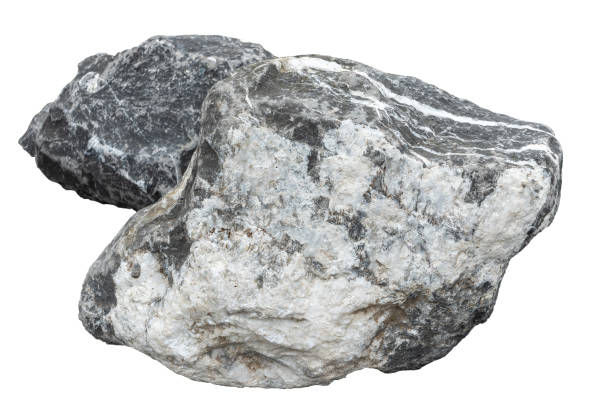 istock Large grey rock boulders cut out and isolated on a white background, 1428988665