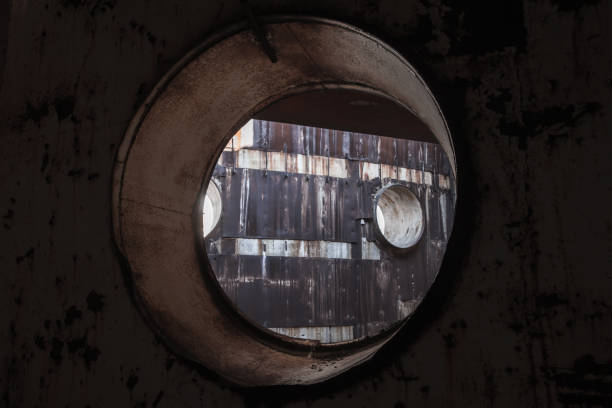 istock Dark rusty interior of abandoned Crimean Atomic Energy Station 1428989675