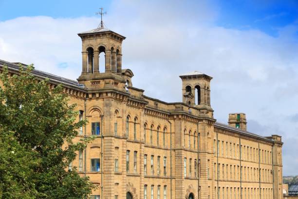 Saltaire former textile mill (Salts Mill) in Victorian model village in Shipley (England) listed as UNESCO World Heritage Site.
