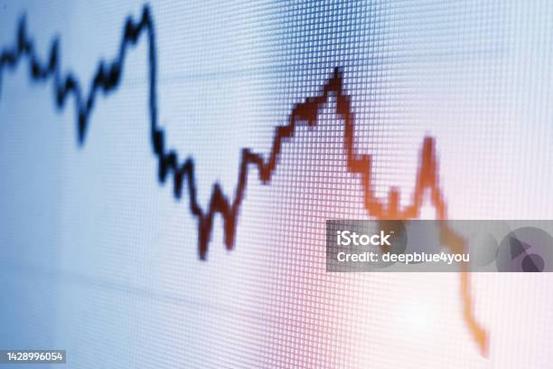 Stock Market On A Downward Slide Stock Photo - Download Image Now - DAX - Stock Market Index, Accountancy, Advice