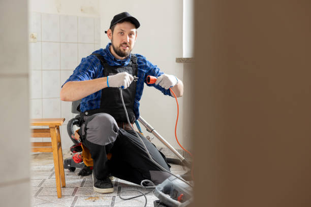 istock Connecting cables with a plug, extension cord plugging in construction equipment, breakdown, short circuit in house during renovation experienced man in field of electricity repairs electrical 1428997983
