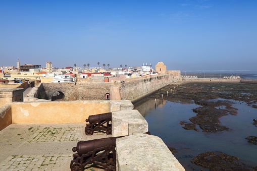 El Jadida town, Morocco. Moroccan landmark - former Portuguese colony town, listed as UNESCO World Heritage site.