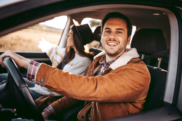 istock Young romantic couple enjoying a road trip together 1429017088