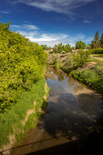 istock Carbon Creek flows through the town Carbon Alberta Canada 1429020045