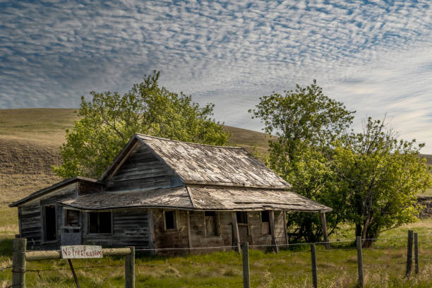 istock Rustic farm buildings in the area Carbon Alberta Canada 1429020437