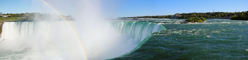 Niagara Falls, Rainbow, Canada, Horseshoe Falls - Niagara Falls, Ontario - Canada, Panorama