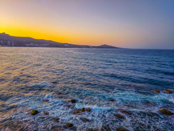 istock Scenic view of a Mediterranean beach at sunset time 1429026748