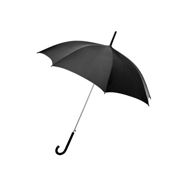 Paraguas aislado negro - foto de stock