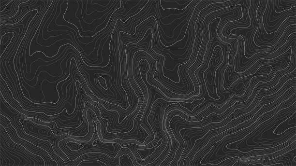 ilustrações de stock, clip art, desenhos animados e ícones de topographic map vector abstract background - relief map topography extreme terrain mountain