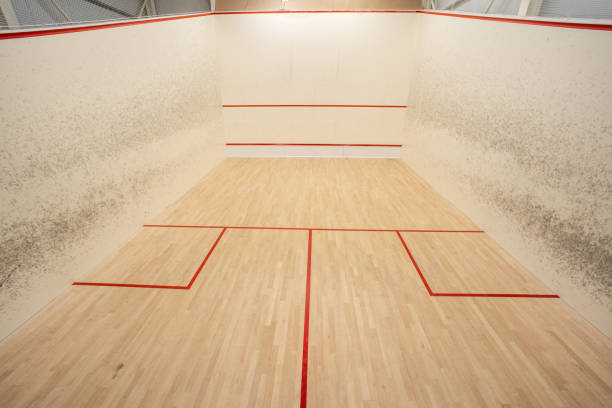 istock Empty squash court ultra-wide angle view, no people 1429029973