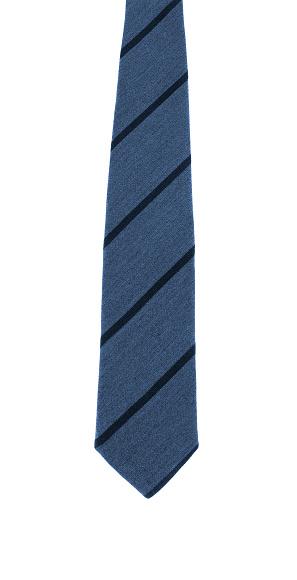 Blue tie isolated on white background