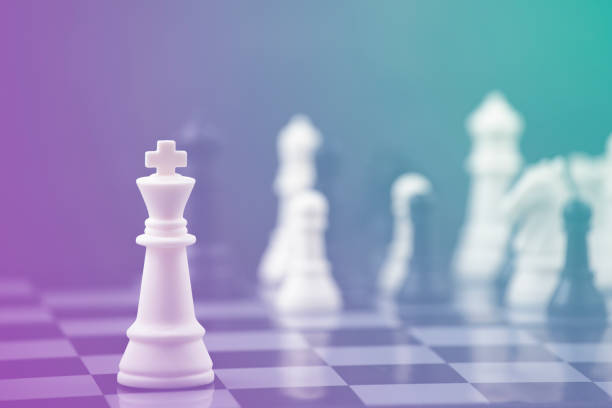 istock Business strategy competitive ideas concept with chess board game.Business competition, Fighting and confronting problems, threats from surrounding problems. Exhibited under the concept of games. 1429042015