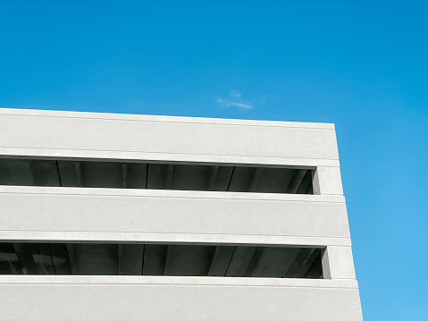 Modern architecture detail of a parking lot