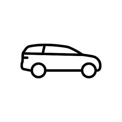 Car line icon. simple design editable. Design template vector