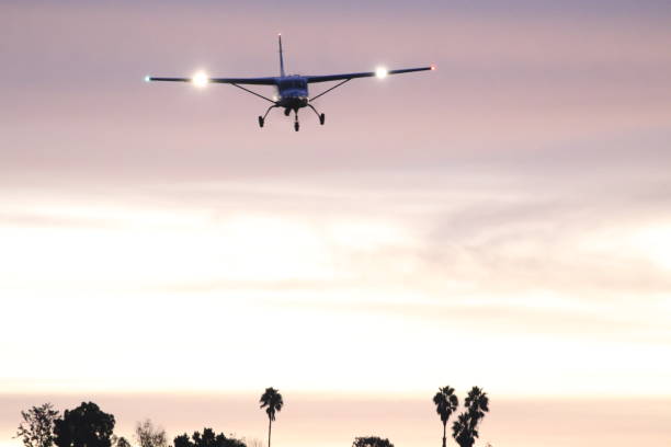 istock Silhouette of propeller airplane 1429053087